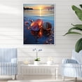 thumbnail image 1 of Designart "Sunset Shell Elegance III" Seashell Floater Framed Canvas Prints, 1 of 5