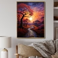 thumbnail image 1 of Designart "Sunset Sunset Reverie Painting I" Floral Floater Framed Wall Art Living Room, 1 of 7