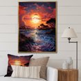 thumbnail image 1 of Designart "Sunset Sunset Reverie Painting II" Landscape & Nature Floater Framed Canvas Art Print, 1 of 7
