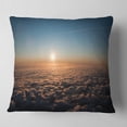 thumbnail image 1 of Designart Sunset above the Dark Clouds - Oversized Beach Throw Pillow - 16x16, 1 of 4