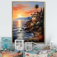 thumbnail image 1 of Designart "Sunset at Costa Del Sol Spain s Coastal Splendor I" Cityscapes Floater Framed Canvas Print, 1 of 7
