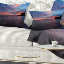 Designart Sunset at Railay Beach Andaman Sea - Seashore Throw Pillow - 12x20
