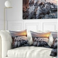 thumbnail image 1 of Designart Sunset at Woolacombe Bay Devon UK - Seashore Throw Pillow - 16x16, 1 of 1