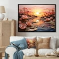 thumbnail image 1 of Designart "Sunset euphony In Pink" Landscape Sunset Floater Framed Wall Decor, 1 of 7