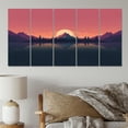 thumbnail image 1 of Designart "Sunset in Minimalism I" Abstract Shapes Metal Wall Art Set, 1 of 5