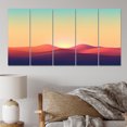 thumbnail image 1 of Designart "Sunset in Minimalism II" Abstract Shapes Metal Wall Decor Set, 1 of 1