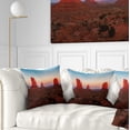 thumbnail image 1 of Designart Sunset in Monument Valley - Landscape Printed Throw Pillow - 18x18, 1 of 1