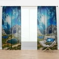 thumbnail image 1 of Designart 'Sunset over Alpine Lakes' Landscape Curtain Panel, 1 of 4