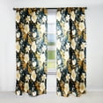 thumbnail image 1 of Designart "Sunshine Blossom Harmony" Tropical Room Darkening Curtain Single Panel, 1 of 6