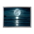 thumbnail image 1 of Designart 'Super Full Moon Over The Sea I' Modern Framed Art Print, 1 of 4