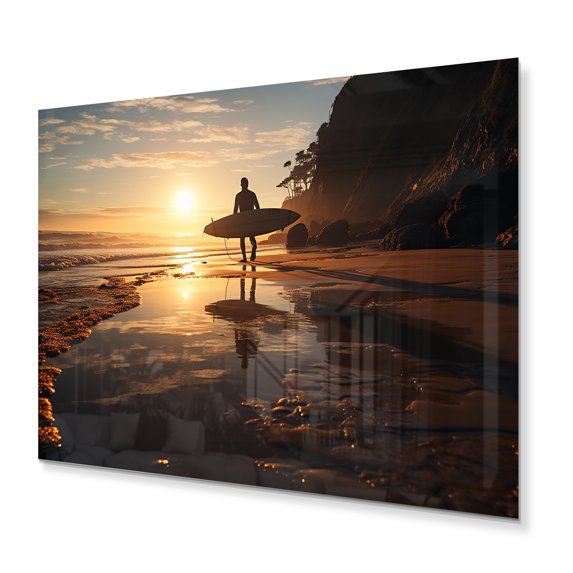 Designart "Surfers Paradise Beach Photo II" Nautical & Beach Metal Art Print