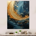 thumbnail image 1 of Designart "Surging In Golden Sapphire" Abstract Spirals Canvas Prints, 1 of 7