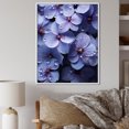 thumbnail image 1 of Designart "Surreal Enchantment In Violet Rain" Violets Floater Framed Canvas Wall Art, 1 of 5