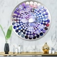 thumbnail image 1 of Designart "Surreal Enchantment with Violets" Violets Radial Dot Round Wall Mirror - Floral Oval Printed Decorative Mirror - Multiple Color Options, 1 of 5