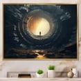thumbnail image 1 of Designart "Surreal Gateway Stargate Revelation II" Landscapes Framed Wall Art - Traditional Orange Surrealism Landscape Living Room Framed Canvas Art, 1 of 6