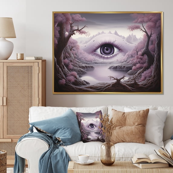 Designart "Surreal Landscape As Seen Through The Mind'S Eye" Surrealism Floater Framed Canvas Prints