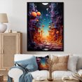 thumbnail image 1 of Designart "Surreal Multicolor Drips" Abstract Landscape Floater Framed Canvas Prints, 1 of 5