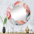 thumbnail image 1 of Designart "Surreal Op Art Spectrum Vibrant and Colorful I" Abstract Round Wall Mirror - Modern Oval Printed Decorative Oversized Mirror - Multiple Color Options, 1 of 4