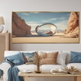 thumbnail image 1 of Designart "Surreal Portal Gateway to the Unknown I" Oversized Landscapes Framed Wall Art - Traditional Brown Surrealism Landscape Living Room Framed Canvas Art, 1 of 7