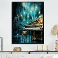 thumbnail image 1 of Designart "Surreal Sonata On The Blue Piano I" Music Floater Framed Wall Decor, 1 of 5