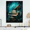 thumbnail image 1 of Designart "Surreal Sonata On The Blue Piano" Music Floater Framed Canvas Prints, 1 of 5