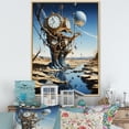 thumbnail image 1 of Designart "Surreal Time A Masterpiece of Persistence IV" Abstract Floater Framed Wall Decor, 1 of 7