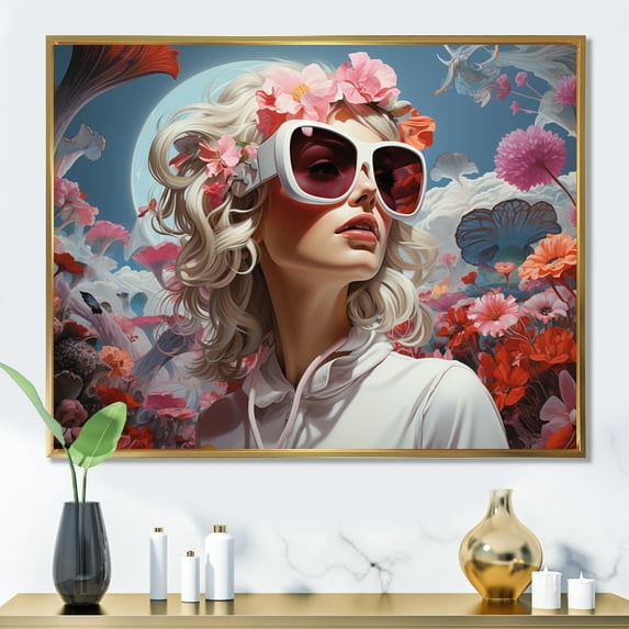 Designart "Surrealism Explores The Stylish II" Surrealism Floater Framed Canvas Print