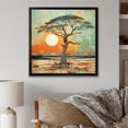 thumbnail image 1 of Designart "Survivor Tree in African Desert I" Floral Framed Wall Art Decor - Global Green Tree African Bedroom Framed Canvas Wall Art, 1 of 6
