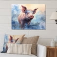 thumbnail image 1 of Designart "Sweet Piglette Endearing Innocence" Animals Metal Art Print, 1 of 1