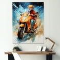 thumbnail image 1 of Designart "Swift Urban Delivery" Scooter Wall Art Living Room, 1 of 7