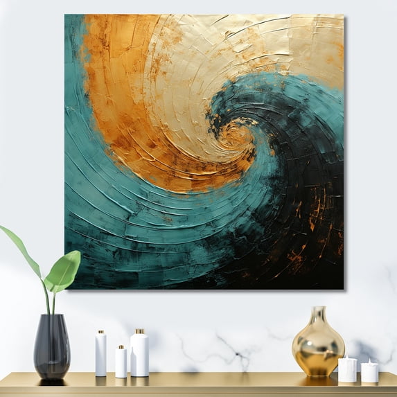 Designart "Swirl Vortex In The Desert Mirage III" Abstract Spirals Wall Decor