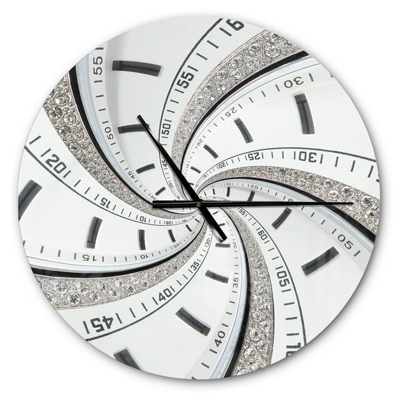 Designart 'Swirled Time Vortex ' Modern wall clock