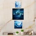 thumbnail image 1 of Designart "Swirling Blue Wave Spiral" Abstract Spirals Oversized Contemporary Clock - Set Of 3 - Multipanel Clock For Living Room Décor - Large Vertical Clock, 1 of 6