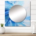 thumbnail image 1 of Designart "Swirling Blue Wave Spiral" abstract spirals Square Mirror Wall Decor Modern - Large Blue Square Bathroom Mirror - Square Printed Wall Mirror Art, 1 of 5