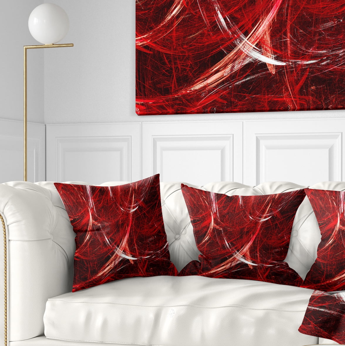 Designart Swirling Clouds - Abstract Throw Pillow - 16x16