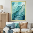 thumbnail image 1 of Designart "Swirling Serenity In Aqua Blue And White I" Abstract Spirals Picture Framed Canvas Wall Art, 1 of 5