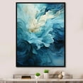 thumbnail image 1 of Designart "Swirling Serenity In Aqua Blue And White III" Abstract Spirals Floater Framed Wall Decor, 1 of 5