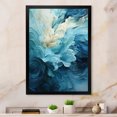 thumbnail image 1 of Designart "Swirling Serenity In Aqua Blue And White III" Abstract Spirals Picture Framed Wall Decor, 1 of 5