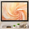 thumbnail image 1 of Designart "Swirling Sunkissed Peach Spiral" Abstract Spirals Picture Framed Wall Art Living Room, 1 of 5