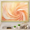 thumbnail image 1 of Designart "Swirling Sunkissed Peach Spiral" Abstract Spirals Picture Framed Wall Art Living Room, 1 of 5