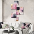 thumbnail image 1 of Designart "Swirls in Gold and Pink Ink II" Abstract Marble Living Room Set, 1 of 5