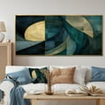 thumbnail image 1 of Designart "Swirls of Abstract Echoes II" Oversized Abstract Framed Wall Art - Transitional Green Abstract Collages Entryway Framed Wall Art Print, 1 of 7