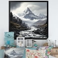 thumbnail image 1 of Designart "Swiss Mountains Landscape Veiled in Fog III" Food & Beverage Framed Wall Art Decor - Traditional White Fruits Entryway Framed Wall Art Print, 1 of 6
