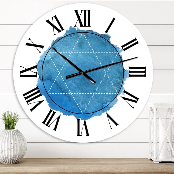 Designart 'Symbol Of Alchemy And Sacred Geometry Iii' Bohemian & Eclectic Wall Clock