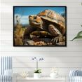 thumbnail image 1 of Designart "Symbolic Expressions" Animals Turtle Floater Framed Wall Decor, 1 of 5