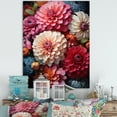 thumbnail image 1 of Designart "Symbolic Red And Beige Zinnias" Zinnias Wall Art Prints, 1 of 7