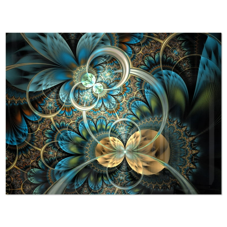 floral art✼•• Amazon.com: Blue Flower Canvas Wall Art Print, Vintage