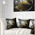 thumbnail image 1 of Designart Symmetrical Dark Golden Fractal Flower - Abstract Throw Pillow - 16x16, 1 of 5