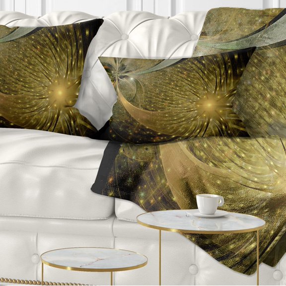 Designart Symmetrical Firework Pattern - Abstract Throw Pillow - 12x20