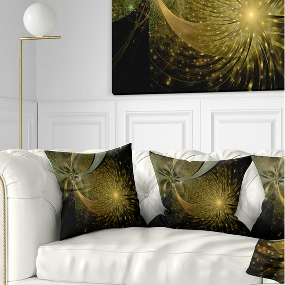 Designart Symmetrical Firework Pattern - Abstract Throw Pillow - 18x18